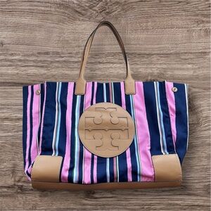 Tory Burch Ella Striped Tote